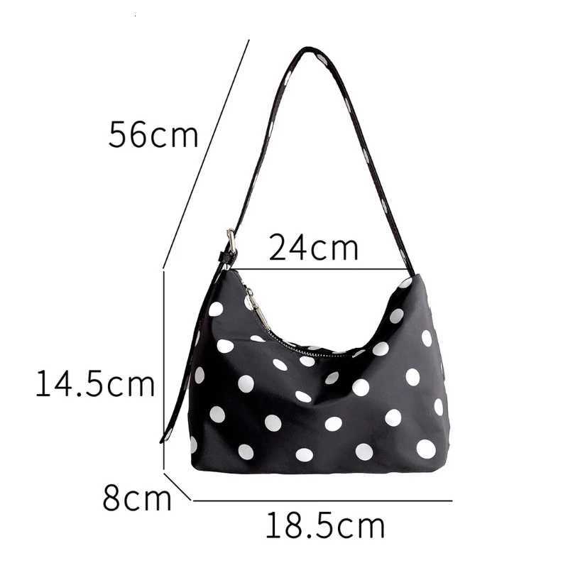Women Commuting Shoulder Bag New Fashion Polka Dot Nylon Armpit Bag Niche Design Highend Small Square Bag Versatile Handbag Z250807