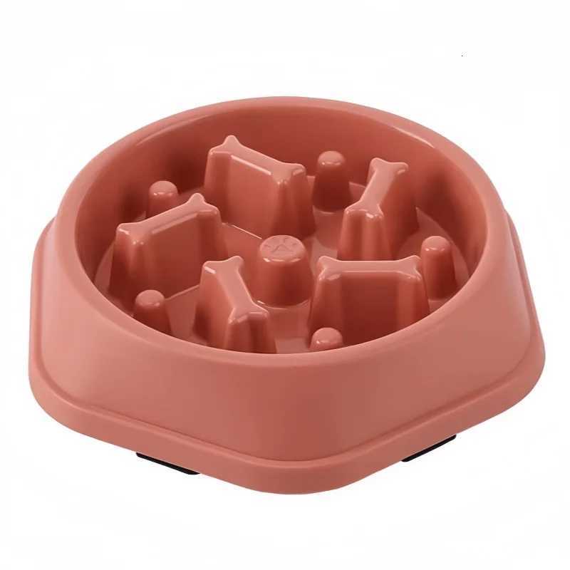 Pet Cat Dog Slow Food Bowl Fat Help Healthy Round Anti-choking Thickened And Non-slip Multiple Colors Shapes Y250806
