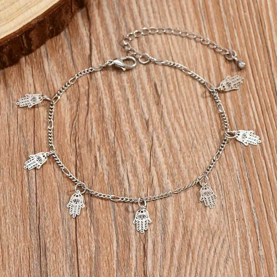 2024 New Women Anklet Classic Fatima Hand Ankle Chain Adjustable Summer Beach Accessories Female Leg Gifts For Her Y250805