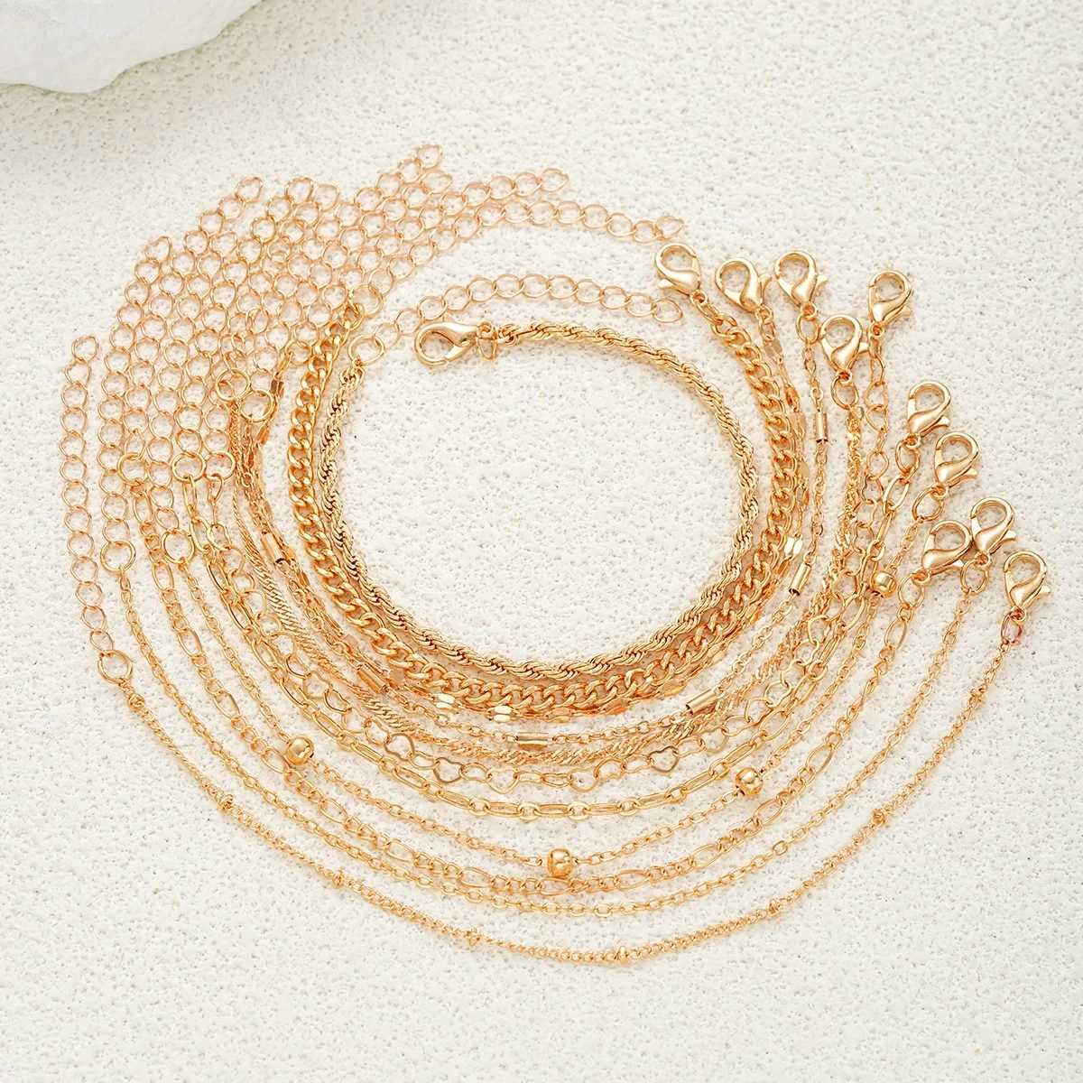 11-piece Womens Bracelet Set Atmosphere Creative Temperament European And American Basic Multi-layer Chain Bracelet W250807