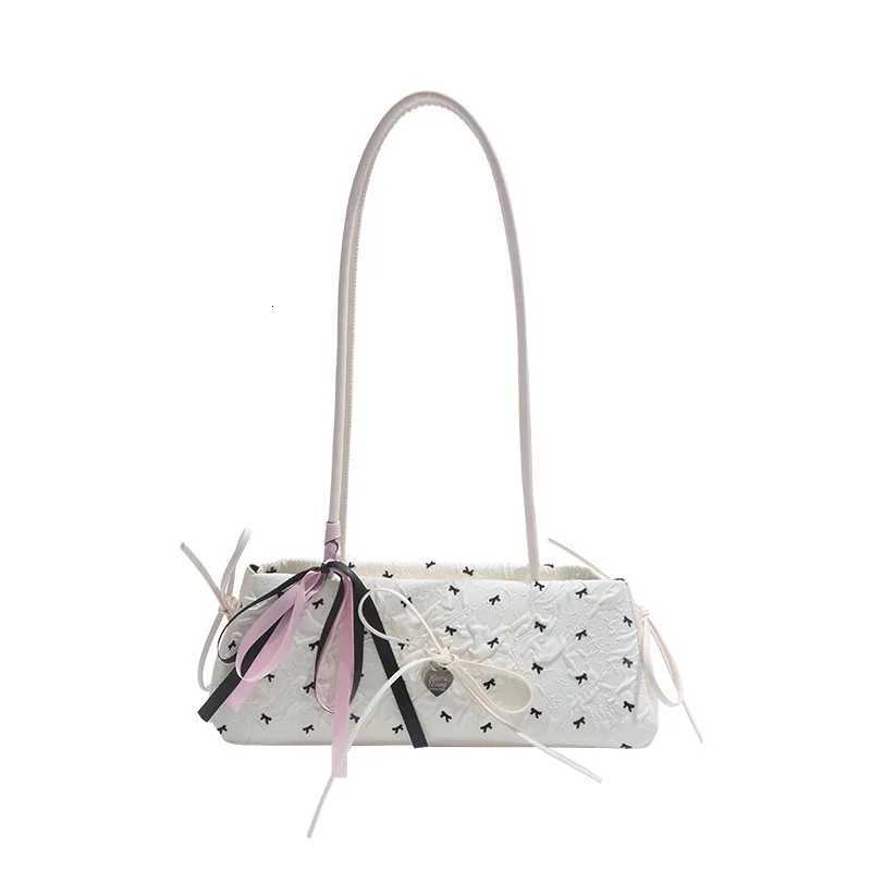 Sweet Bowknot Womens Clutch Purse Handbags Cute Polka Dot Ladies Underarm Bag Contrasting Color Casual Female Shoulder Bags Z250807