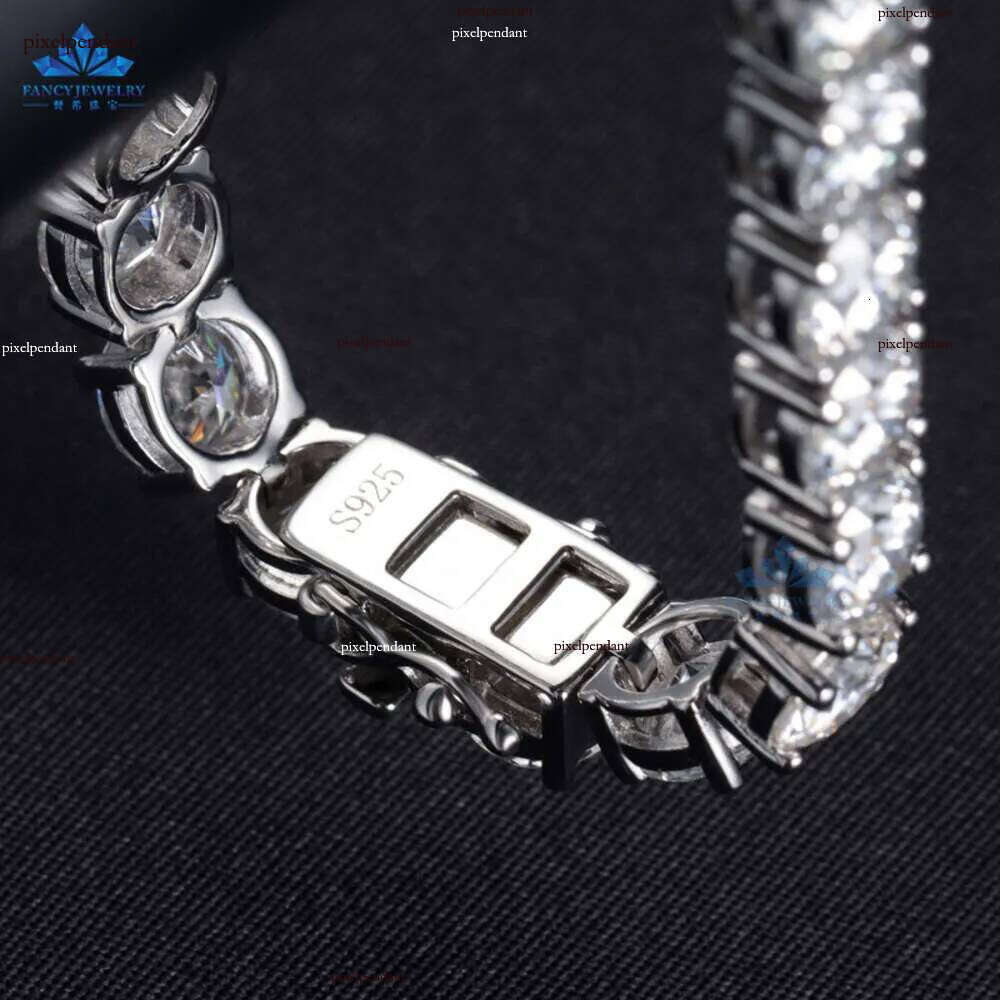 designer bracelets hip hop style gems chain unisex sterling sier iced out moissanite dia tennis necklace jewelry