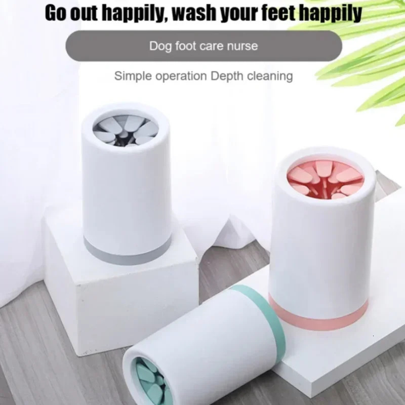 Automatic Pet Foot Washer Cup Silicone Soft Foot Cup Cat Foot Cleaning Bucket Dog Paw Cleaner Cup Manual Quick Feet Wash Cleaner 250805