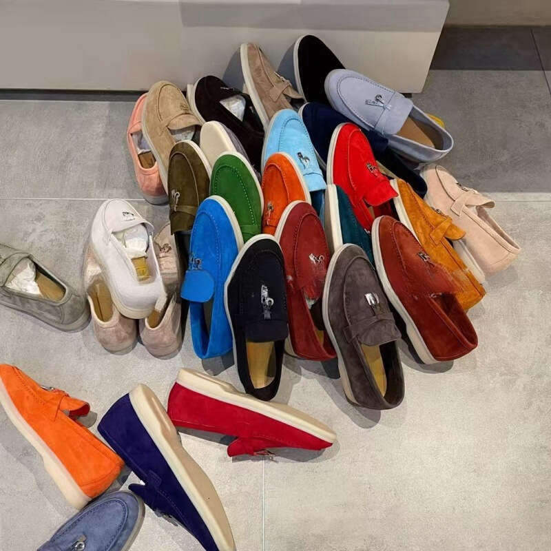 Designer Loafer Mens Dress Shoes 2025 New Autumn Luxury Genuine Leather Womens Casual Shoes Tassel Buckle Slip-On Lazy Versatile Soft Sole Cashmere Single Shoes