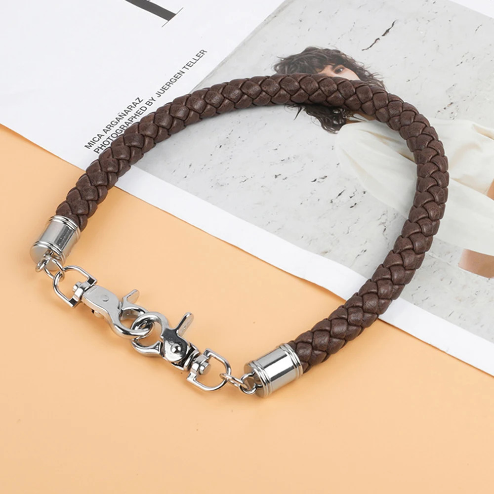 Fashion PU Leather Shoulder Bag Strap Durable Braided Rope Handles For Handbag Purse Belts DIY Replacement Bag Accessaries 250807