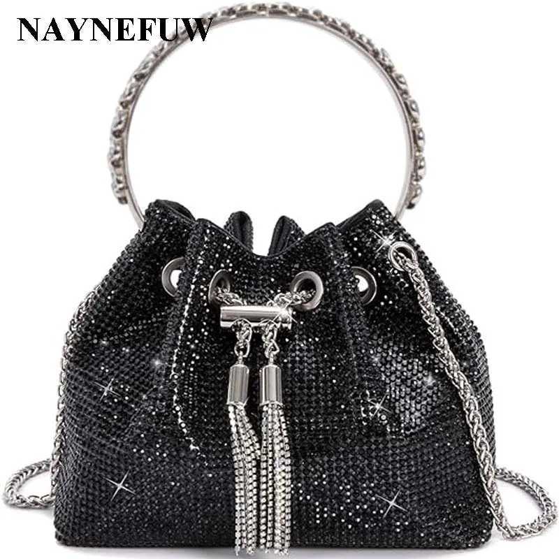 2024 Classical Rhinestone Diamond Bucket Bling Handbag Purse Evening Party Purse for Women Z250807
