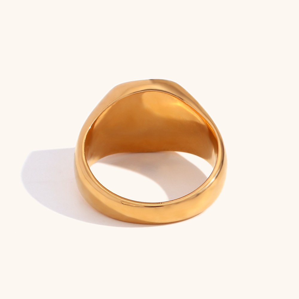Round Face Vortex Ring Waterproof 18K Gold Plated Accessories Silver Color 316L Stainless Steel Woman Rings wholesales drop ship