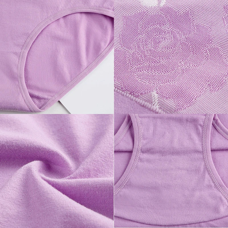 3PcsLot Womens Underwear Plus Size Cotton Panties High Waist Briefs Sexy Lingerie Female Pantys M5XL Seamless Underpant Girls 250807