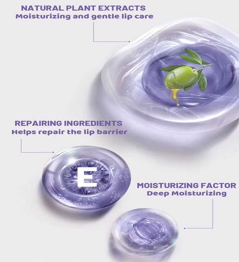 Pudaier Lip Care Set 3PC Nourishing Moisturizing Lip Balm Treatment for Dry Lips Gentle Repair for Soft Smooth Lip Oil Care KitXJ250807