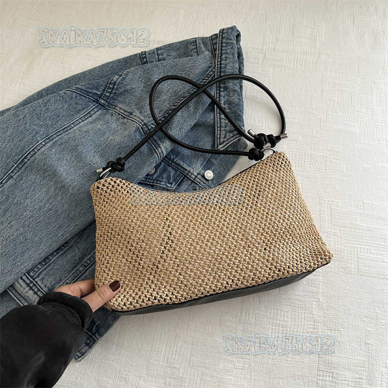 Weaving Fashion Knotted Shoulder Strap Small Bag for Women 2024 Spring New Versatile Crossbody Bag Dumpling Bag H250806