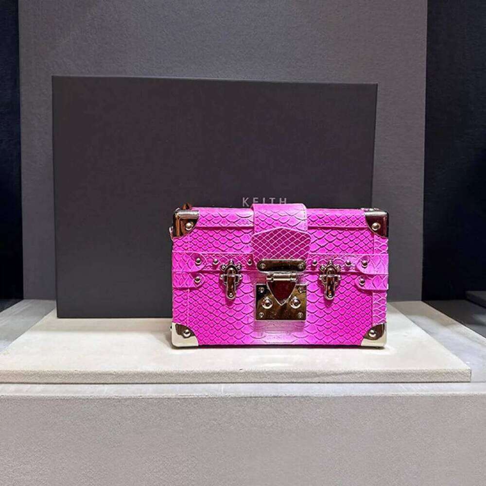 Designer Brand New High Quality Fashion Leather Serpentine Lock Box Crossbody Shoulder Bag Women Hot Sale