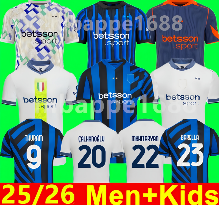 25 26 BASTONI DIMARCO soccer jersey CALHANOGLU Inter 2025 2026 BARELLA INTERS THURAM PAVARD LAUTARO ANNIVERSARY FRATTESI Special shirt Men kit Kids