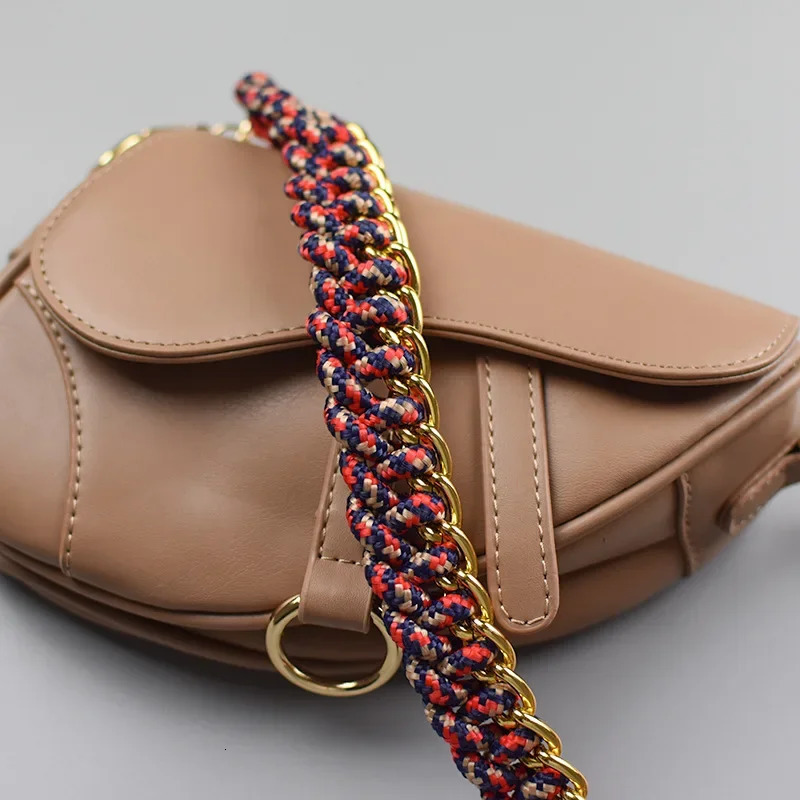 DIY Lady Handbag Braided Bag Straps Handmade Rope Woven Short 40cm Length Bag Strap Easy Matching Chain Shoulder Bag Belt 250807
