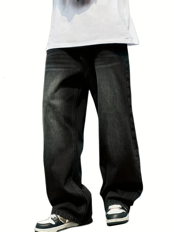 MenS Skinny Fit Wide Leg Jeans Stylish Comfy Denim Pants Versatile For Four Seasons 250807