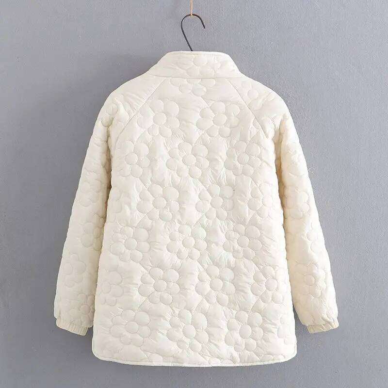 Designer Clothing 2025 Autumn Winter Women Light Thin Down Jacket 2023 New Loose Oversize Mother Clothes Long Sleeve Female Cotton Padded Coat Overcoa