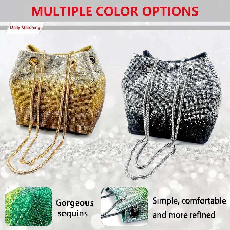 2025 Latest Italian Design Shiny Wedding Party Ladies Handbag high quality Dia Tote Evening Bag
