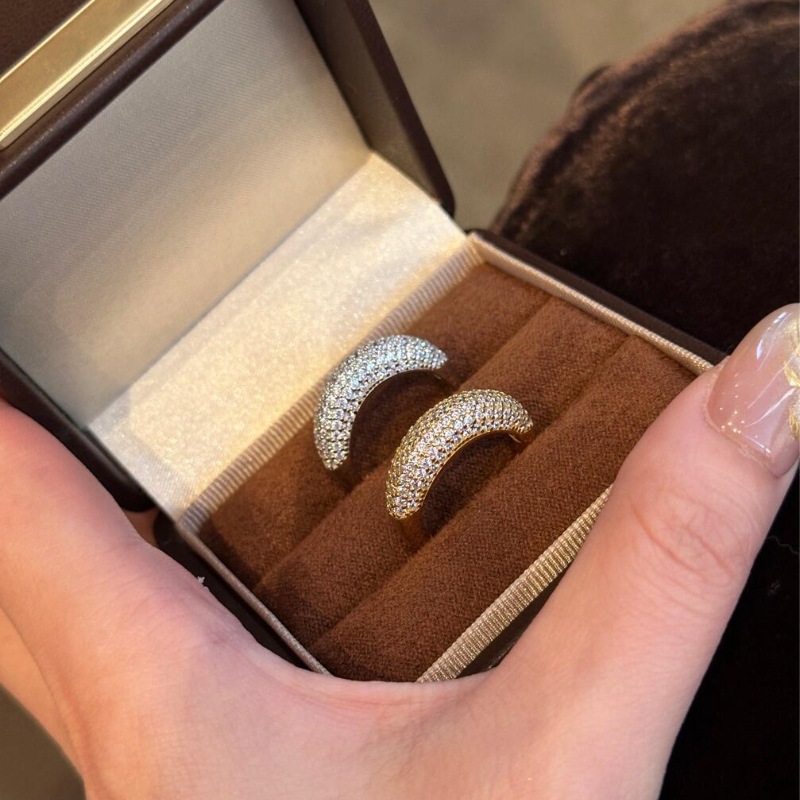 2025 Choucong Vintage Jewelry 925 Sterling Silver Gold Fill Pave White 5A Zircon Diamond Top Sell Elagent Gorgeous Eternity Lady Wedding Open Ring Adj