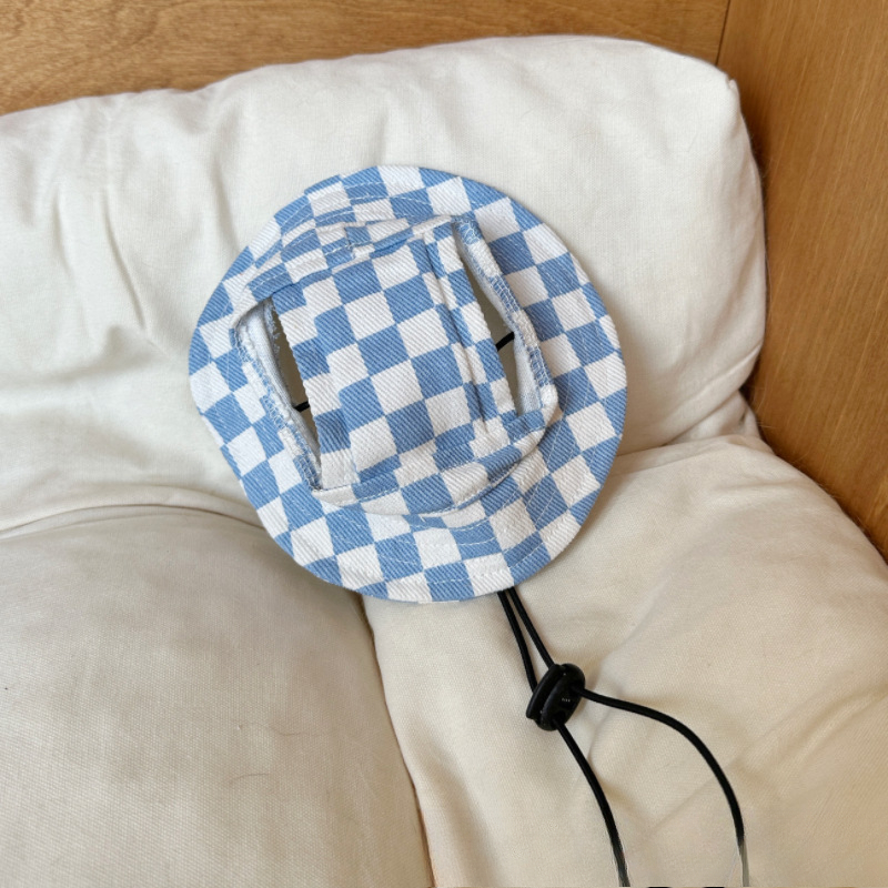 Doll Cat Fisherman Hat & Sun Hat: Summer Sun - protection Hat with Ear - exposing Design for Dogs, Denim Hat