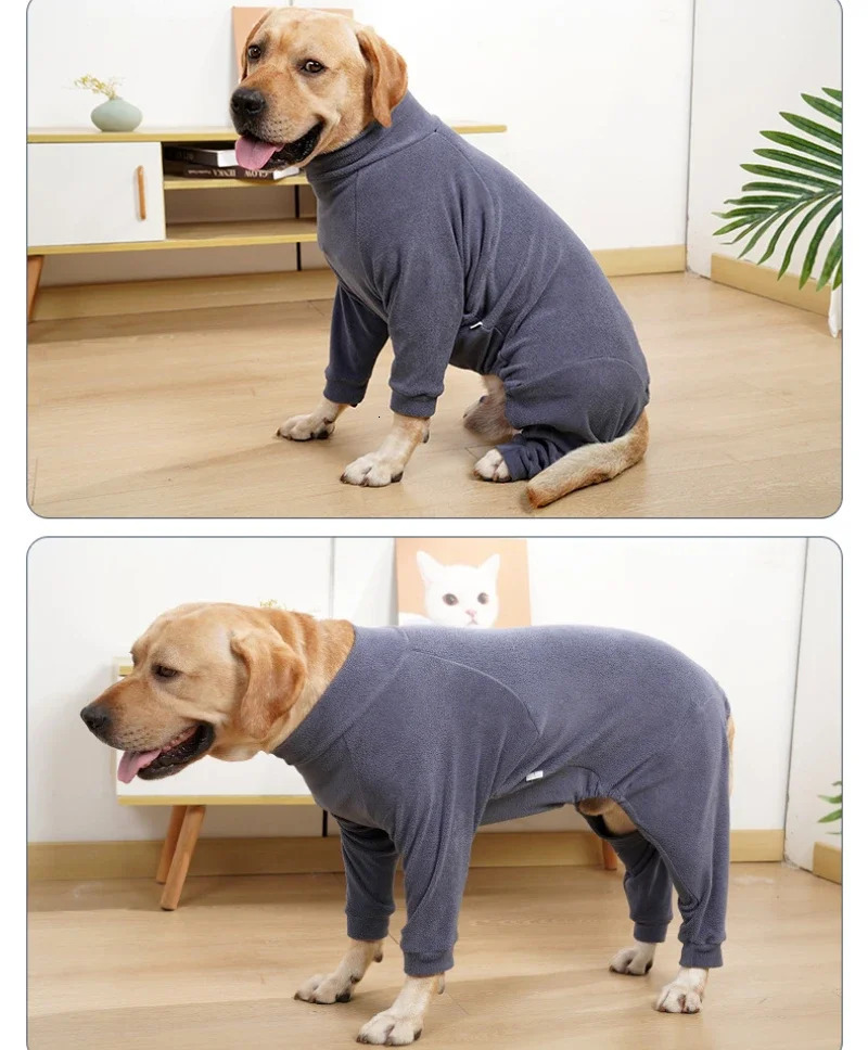 Xs-3XL Winter Pet Dog Clothes Dogs Sweatshirt Warm Flannel Dog Pajamas Padded Clothes for Medium Large Dogs Labrador Clothing 250806