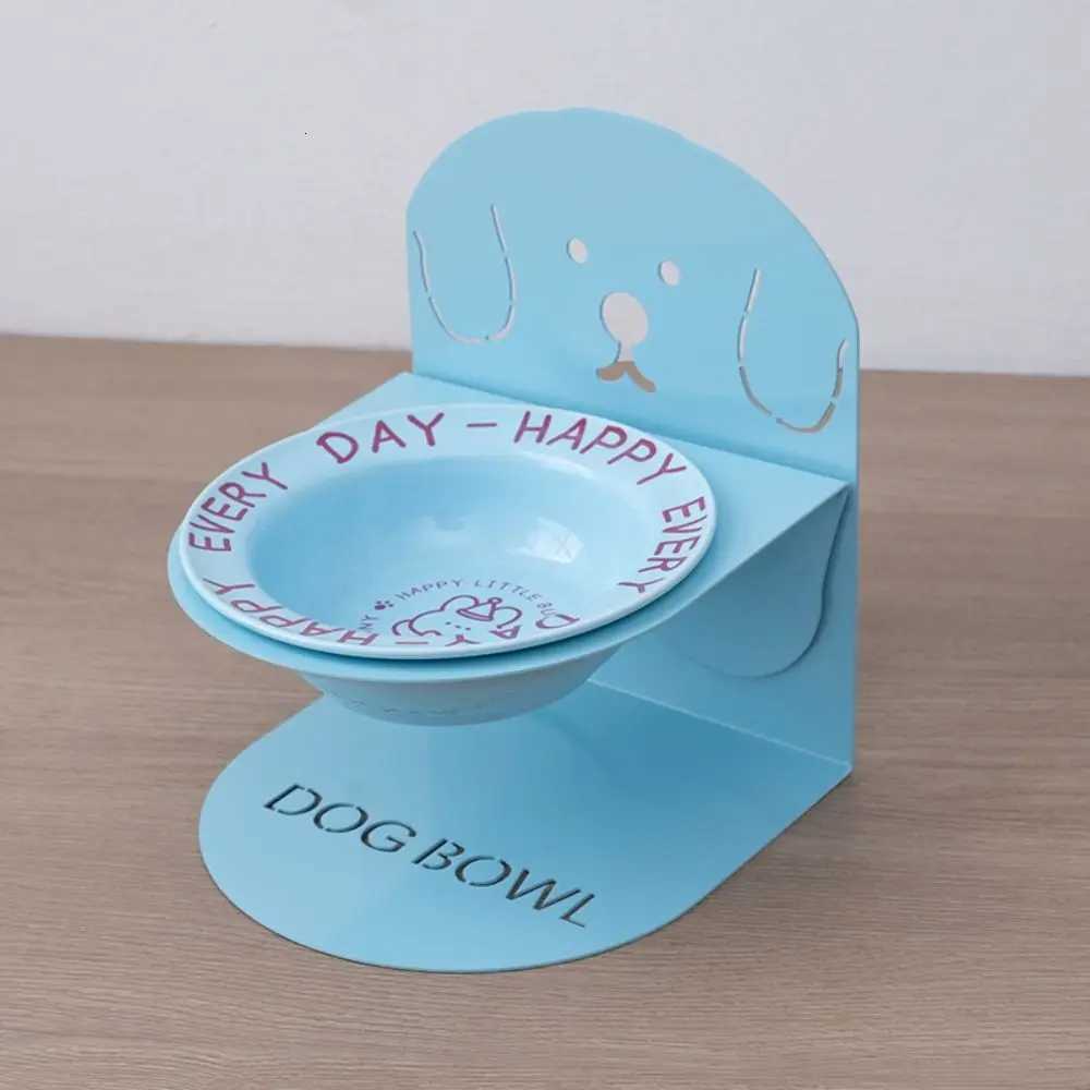 Anti Vomiting Ceramic Cat Bowl Anti Slip Inclined Elevated Cat Water Bowl Adjustable Height Stable Cat High Footed Bowl Y250806