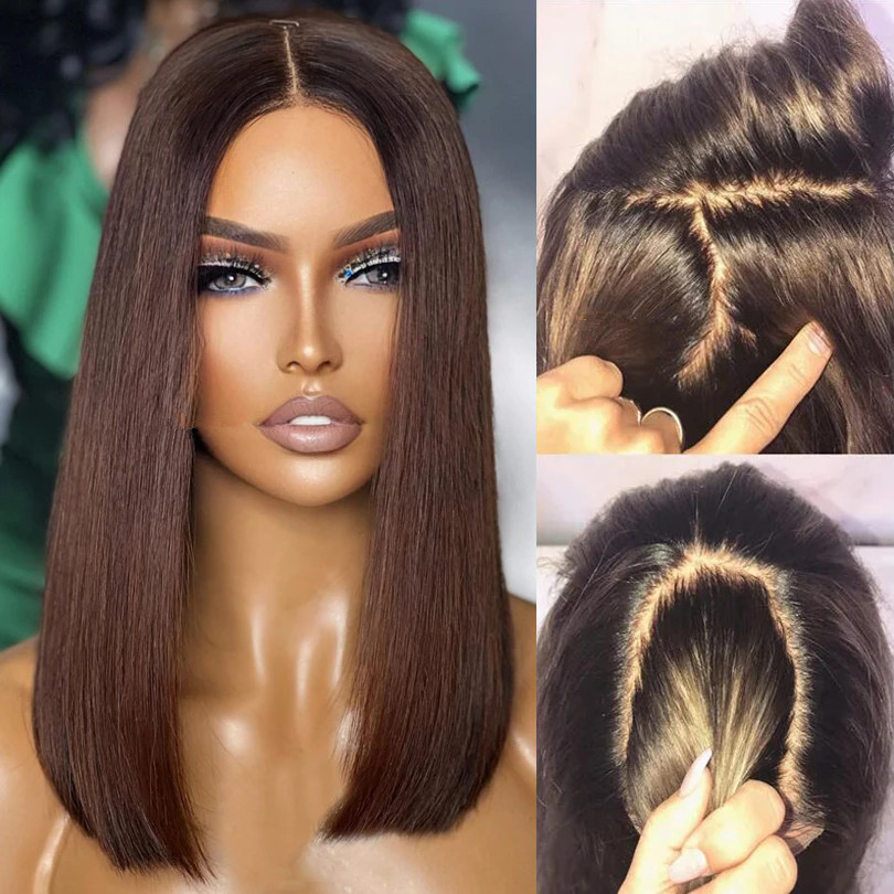 Long lob Bob Wig Human Hair Full Lace Wig Transparent hd Full Lace Glueless Wigs Blunt Bob Cut Wigs 18inch