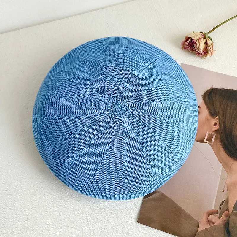11 New Colors Solid Beret Hat Female Knit Acrylic C Spring Summer Autumn Hat Solid Color Top Quality Women Boina Wholesale XJ250807