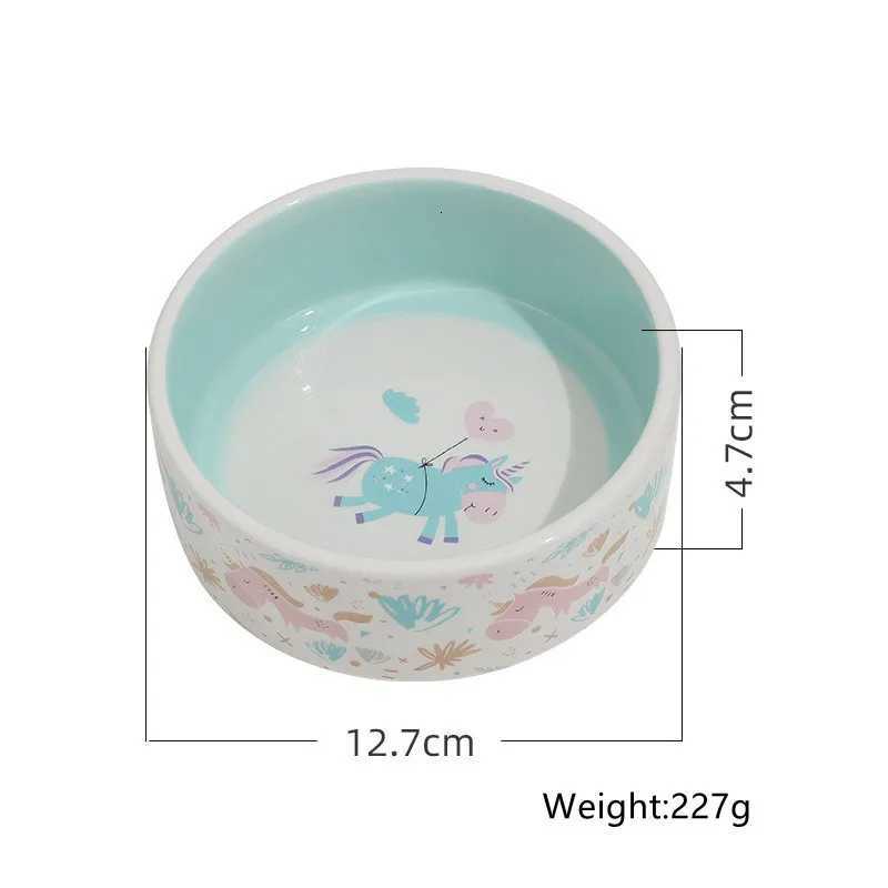 Cat Bowl Pet Feeder Supplies Are Simple Ceramic Printed Cats Eat and Drink in Bowls That Are Easy To Clean and Convenient To Eat Y250806