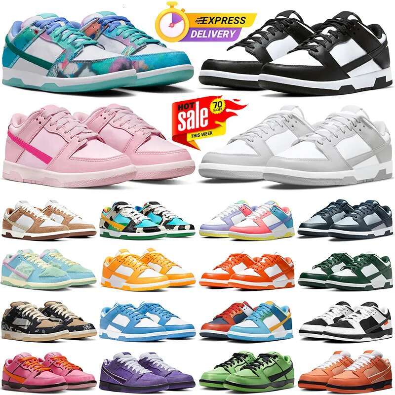 free shipping shoe men women designer sneakers panda shoes Futura White Black University Blue Orange Aster Pink GAI mens womens outdoor sports trainers