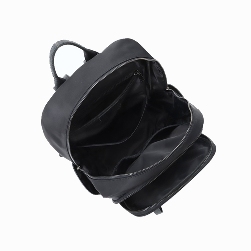 5639XL01 Waterproof Fabric Neutral Style Backpack High-capacity Paired With Cowhide Leather Lightweight and Simple Business Travel Computer Bag
