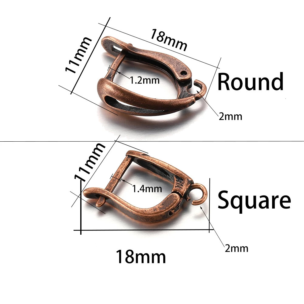 612Pcslot Gold Color French Earring Hooks Lever Back Open Loop Setting for DIY Clips Clasp Jewelry Making Accessories 250804