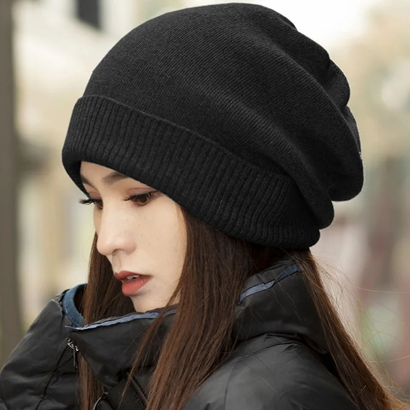 VISROVER 6 colors solid real cashmere beanies winter hat for woman acrylic hat woman Autumn Warm skullies for man Wholesales 250805
