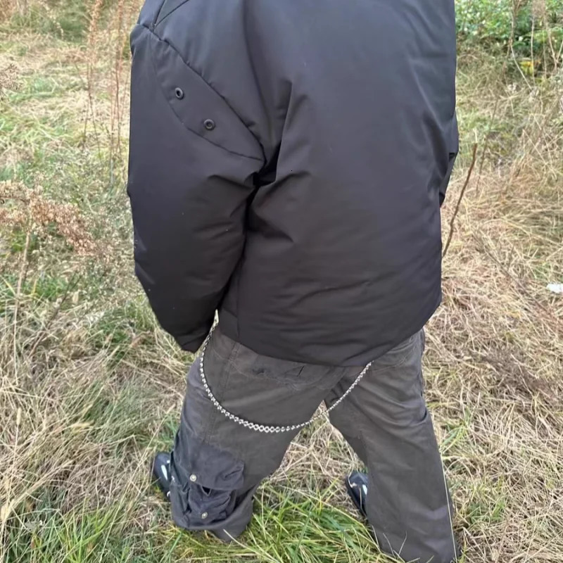 Copper Hook Round Bead Pants Chain Dark Punk Style Ones Waist Retro Accessories y2k Silvery Stainless Steel KeyChain 250805