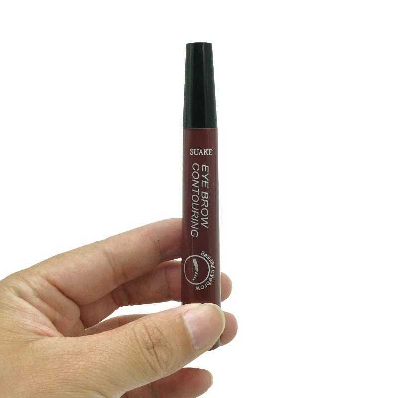 1/5PCS 5 Colors Eyebrow Pen Waterproof 4 Fork Tip Eyebrows Pen Eyebrow Tattoo Waterproof Liquid Black Eyebrow Makeup Pencil W250807