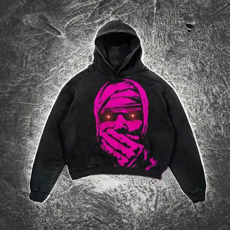 Men's Hoodies Cares Get Some Money Applique Printed Zip Hoodie Womens Graphic Sweatshirt Retro Streetwear Casual Hooded