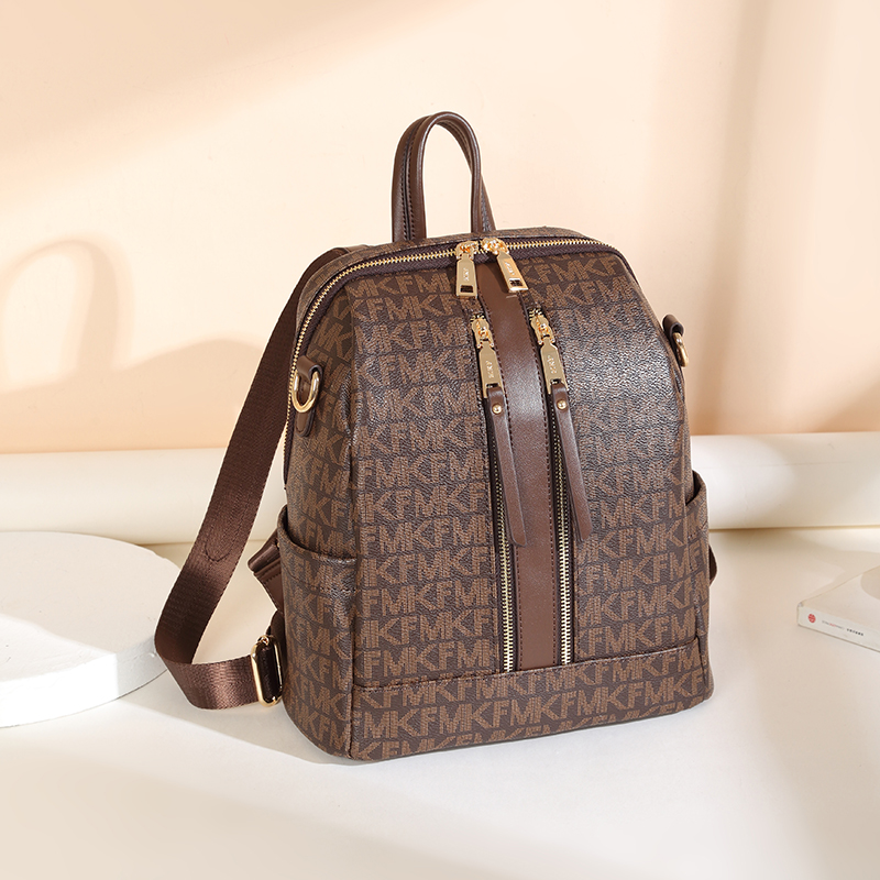 MKF designer bag free shipping Light luxury high-quality backpack fashionable Large capacity simple versatile trendy schoolbag for women