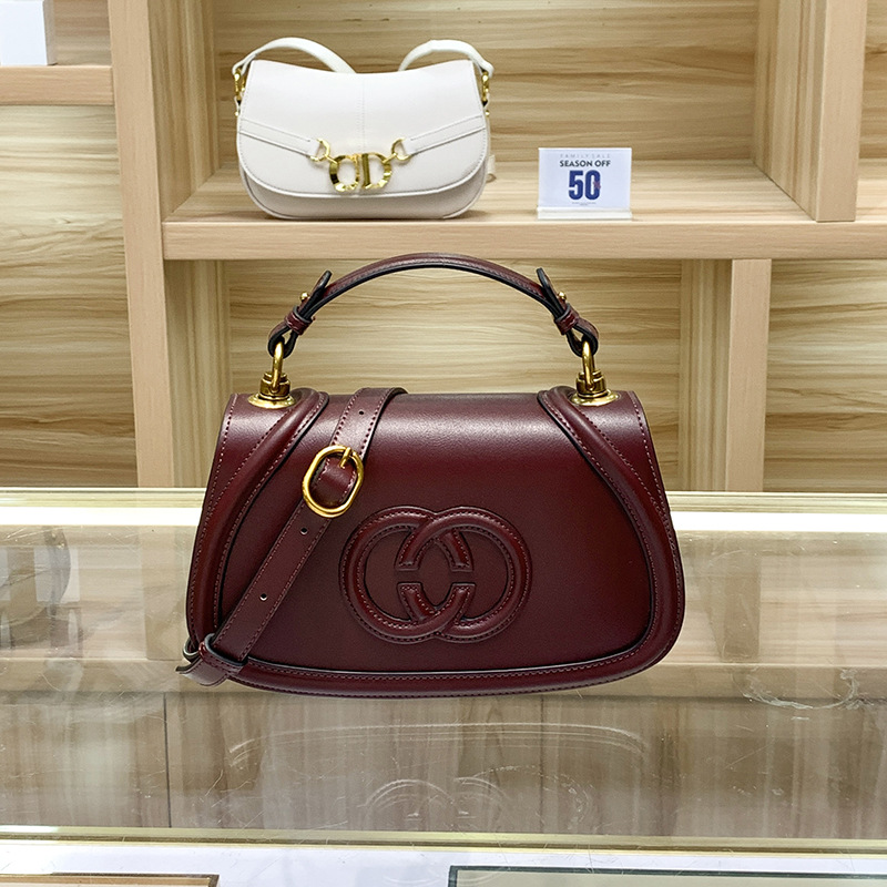 Summer New Fashion Retro Handbag Niche Design High-End Large Capacity One Shoulder Crossbody Saddle Bag