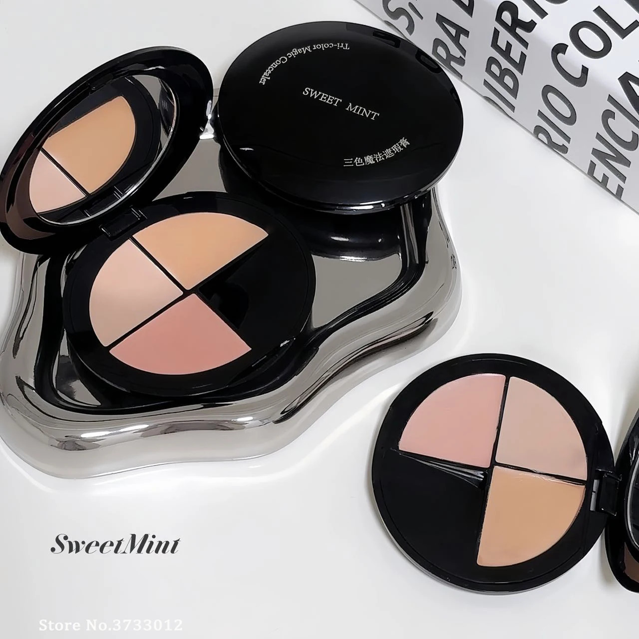 Three Color Concealer Palette Brightening Natural Beige Color Mixing Palette Waterproof Full Coverage Concealer Foundation Cream 250730