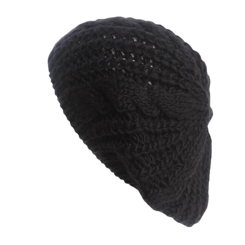 Winter Knitted Beanie Hat For Women Lady s Twist knitting Beret Winter Solid Skullies Beanies 250806
