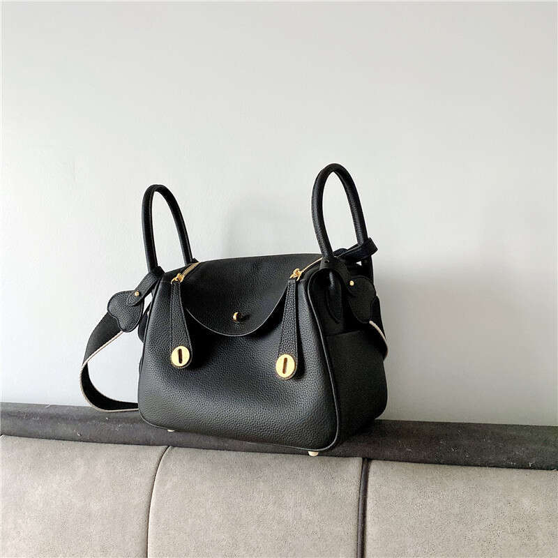 Top Layer Togo Cowhide Genuine Leather Women's 2025 New Bucket Bag Fashion Handbag for Women