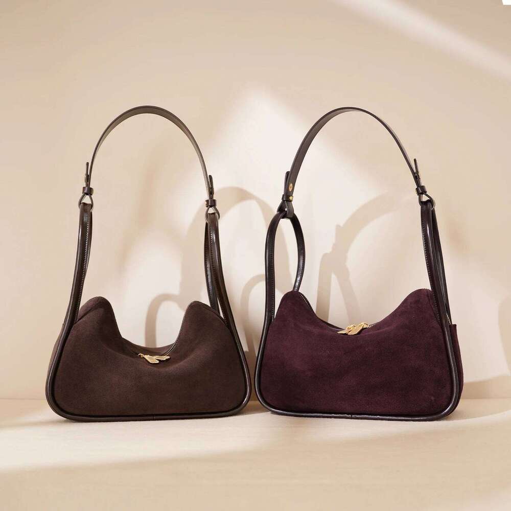 New Casual Fashion Frosted Leather Bag Suede Cowhide Women's Handbag Ladies Crossbody Shoulder Bags Underarm Handbags For Women 20250805