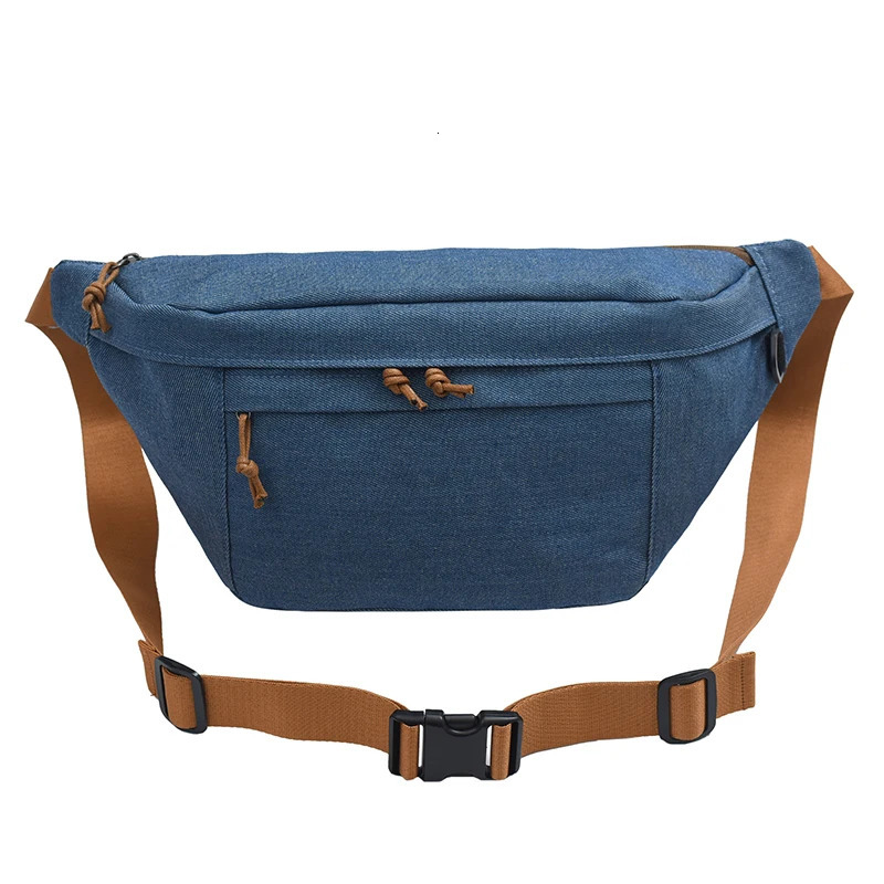 Women Chest Bags Street style Waist Bag Denim Shoulder Bag Unisex Large Capacity Fanny Packs Casual Crossbody Belt Bag 250805