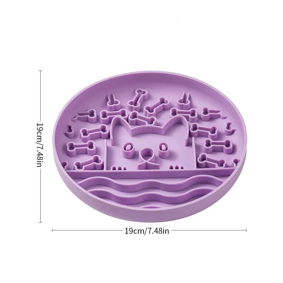 1Pc Silicone Pet Slow Feeder Food Lick Mat Anti-Slip Lick Bowl for Dogs and Cats Y250806