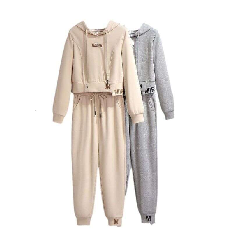 designer leisure Women's Clothing Casual Fashion Two Piece Sportswear Full Set Of Sweater Suit