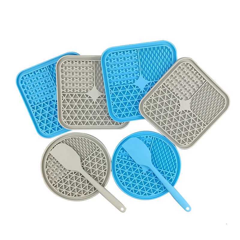 Dog Slow Feeders Mats Lick Mat Boredom Anxiety Reduction Perfect for Food Yogurt Peanut Butter Alternative to Slow Feed Dog Bowl Y250806