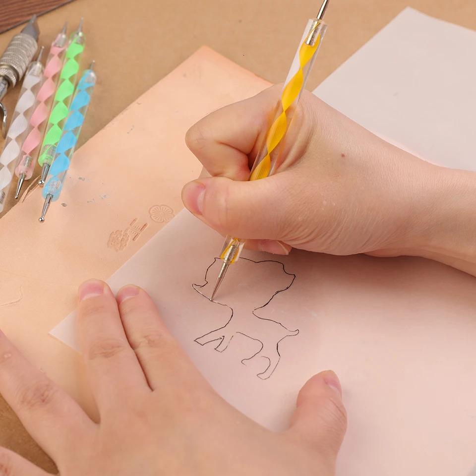 1 Set Playdough Tool Sculpture Tools Professional DIY Stainless Steel Polymer Clay Emboss Dot Shape Tool for Clay Carving 250805