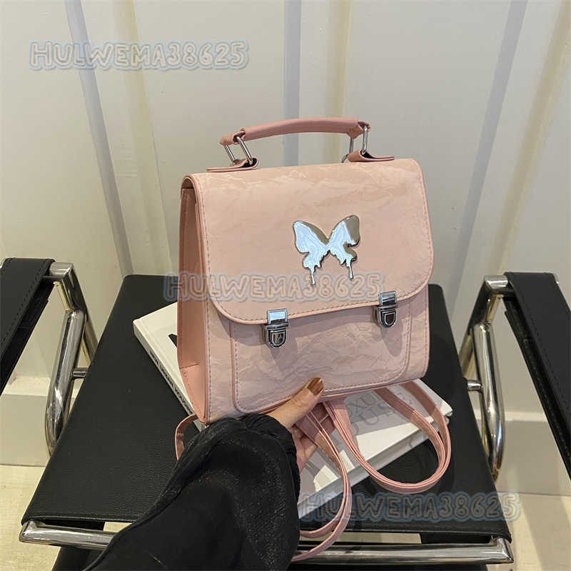 Fashion Style Butterfly Double Shoulder Small Bag for Women 2024 New Spring Summer Trendy Mini Backpack Travel Bag H250806