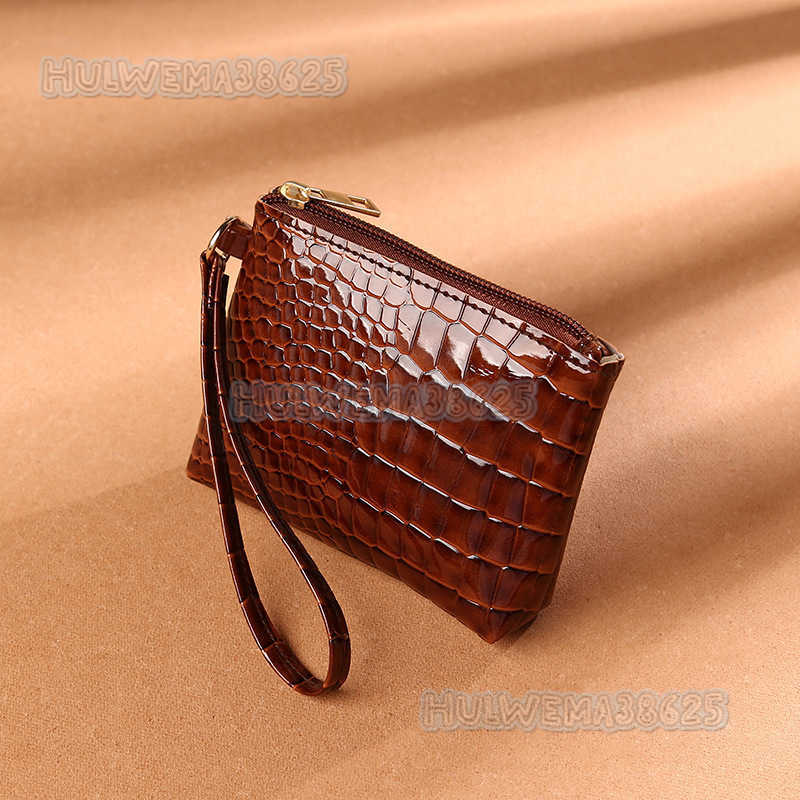 Zero Wallet Womens 2021 Alligator Mini Zipper Card Coin Purse Bag Pu Solid Hand Bag H250806