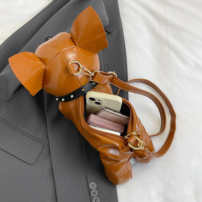 Free shipping designer Cute Plush Crossbody Bag for Women Hot Girl Style Doll Puppy Shoulder Bag Niche Design Unique Street Style Bag