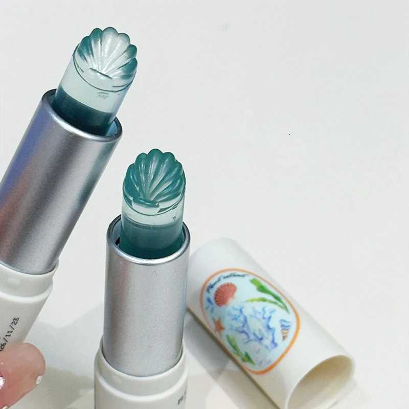 Sea Shell Shaped Lip Balm Clear Blue Moisturizing Hydrating Oil Reduce Lip Lines Remove Dead Skin Transparent Mask Lip CareXJ250807