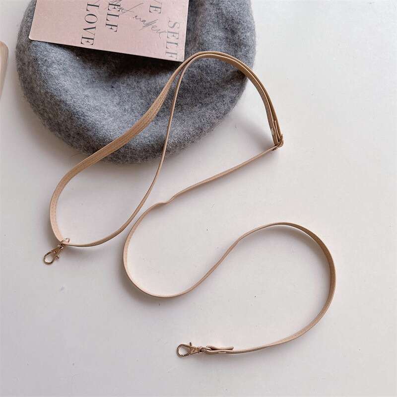 Simple Solid Color Cross Pattern Leather Multi-Color Adjustable Strap Lanyard Student ID Work Badge